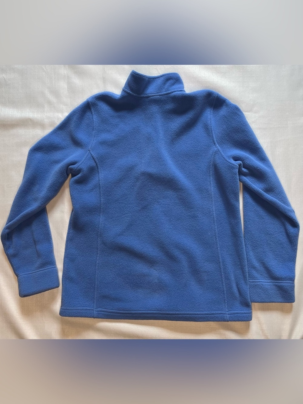L.L. Bean Fleece Top Blue Quarter Zip Mock Neck Gorpcore Trailcore Après Ski - Picture 2 of 8